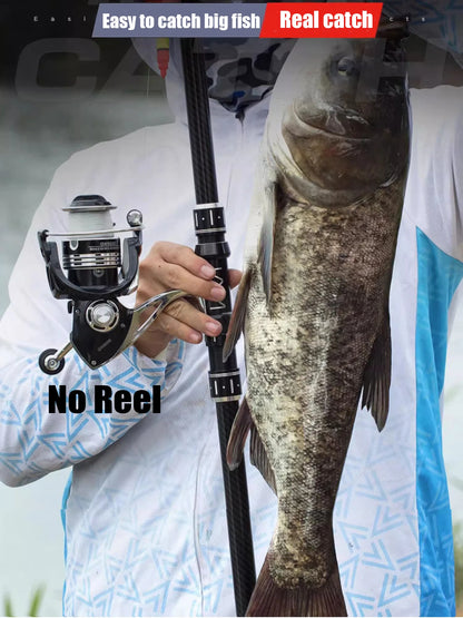 2.1-4.5M Telescopic Fishing Rod Carbon Spinning Fishing Pole Boat Saltwater Freshwater Beach Rock Surfcasting Baitcasting Rod