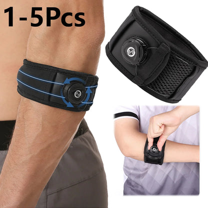 1-5Pcs Adjustable Elbow Brace Tennis Elbow Brace Breathable Arm Support Band Non Slip Golf Elbow Strap for Daily Wear Gym Sports