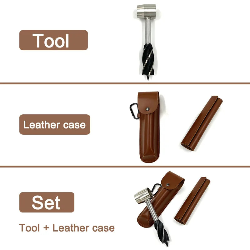 Auger Wrench Outdoor Multi Functional Survival Hand Drill Tools Jungle Crafts Drilling Drilling Tools For Wood  Accessories