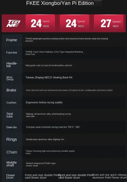 700C curved handle road bicycle 27 speed oil disc brake gravel bike ultralight aluminum alloy frame Road Racing bicicleta aldult