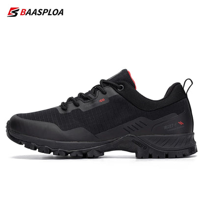 Baasploa Men's Anti-Skid and Wear-Resistant Hiking Travel Shoes Fashion Waterproof Outdoor Sneaker Comfortable Male Sport Shoes