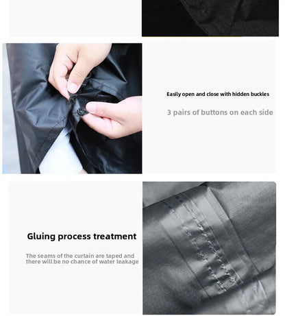 3-in-1 outdoor raincoat Hooded sleeve waterproof poncho Camping hiking Raincoat tent motorcycle rain cover