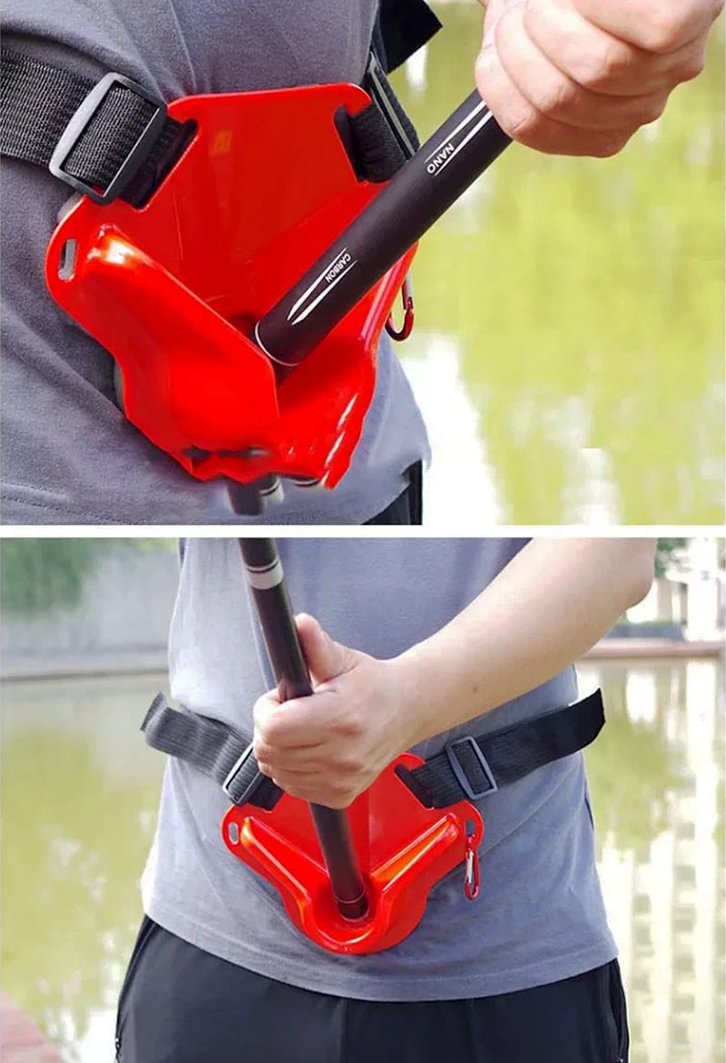 Shawto Multi-function Nylon Belt Rod Holder Portable Pole Inserter Fishing Rod Pesca Rack Quick Belt Holder Inserting Device