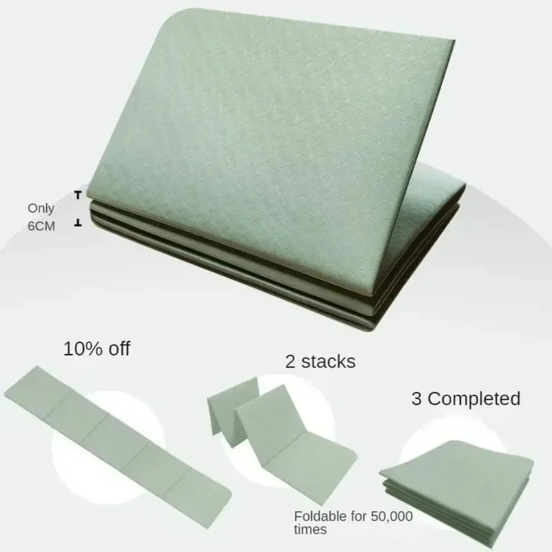 2025 new foldable Yoga Mat Eco Friendly TPE183*61*0.6cm Folding Travel Fitness Exercise Mat Double Sided Non-slip for Yoga