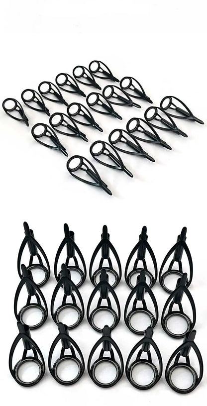 TN100 5PCS BCRLST Fishing Tip Guides Building Fishing Rod Guides Ring Saltwater Repair Kit For Fishing Replacement Accessories