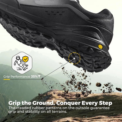 FitVille Men'S Extra Wide Walking Training Shoes Hiking Shoes Lightweight Casual Non-Slip Sports Shoes For Mountaineering