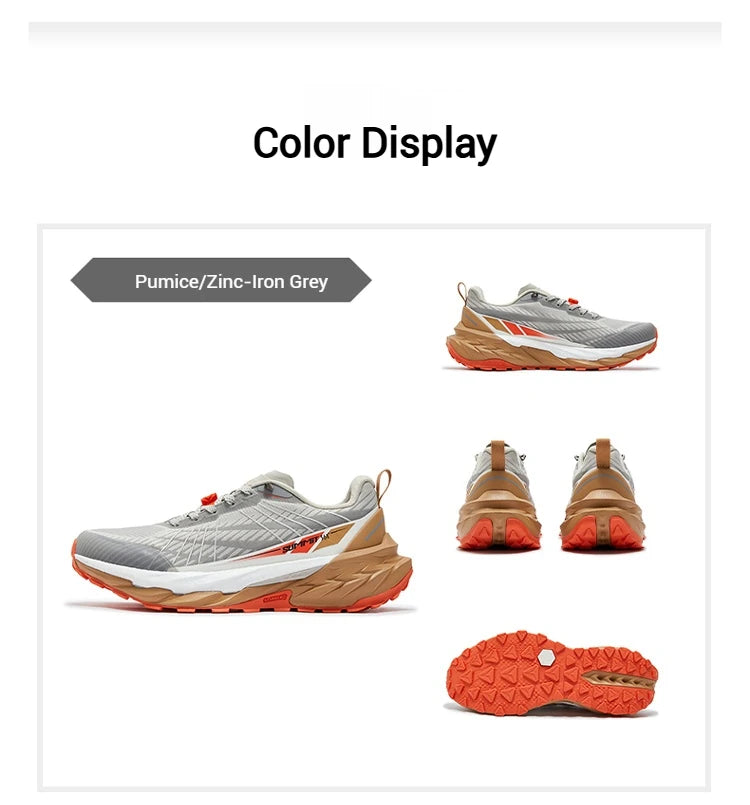 361 Degrees Yushan PRO Men Running Shoes Durable Hiking Cushioning Breathable Non-slip Outdoor Jogging Male Sneakers 672522250