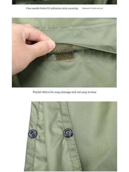 2025 Best-selling cross border three-in-one cloak raincoat adult outdoor hiking polyester multifunctional rain poncho