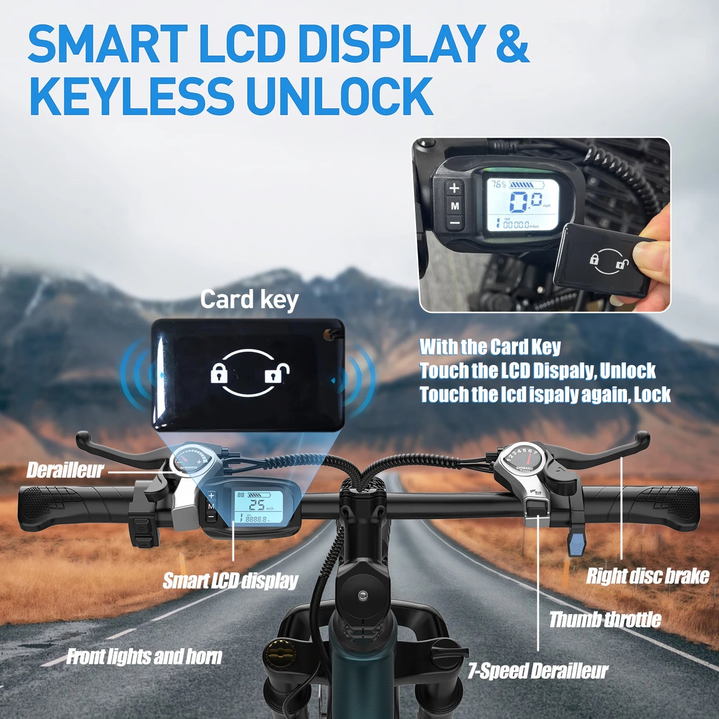 26" 24" Electric Motorcycles Mountain Bike for Adults 36V 374Wh/468Wh Battery,500W Motor Bicycle, 21-Speed 30 Miles Range Ebikes