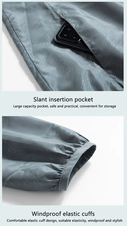 JNLN Men's Women's Waterproof Hiking Jacket Quick Dry Sun Protection Windbreaker Camping Hunting Climbing Outdoor Rain Coat