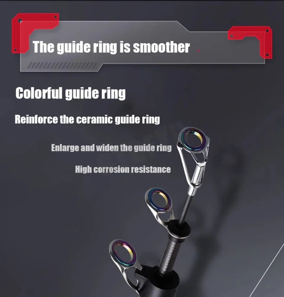 2.1-4.5M Telescopic Fishing Rod Carbon Spinning Fishing Pole Boat Saltwater Freshwater Beach Rock Surfcasting Baitcasting Rod