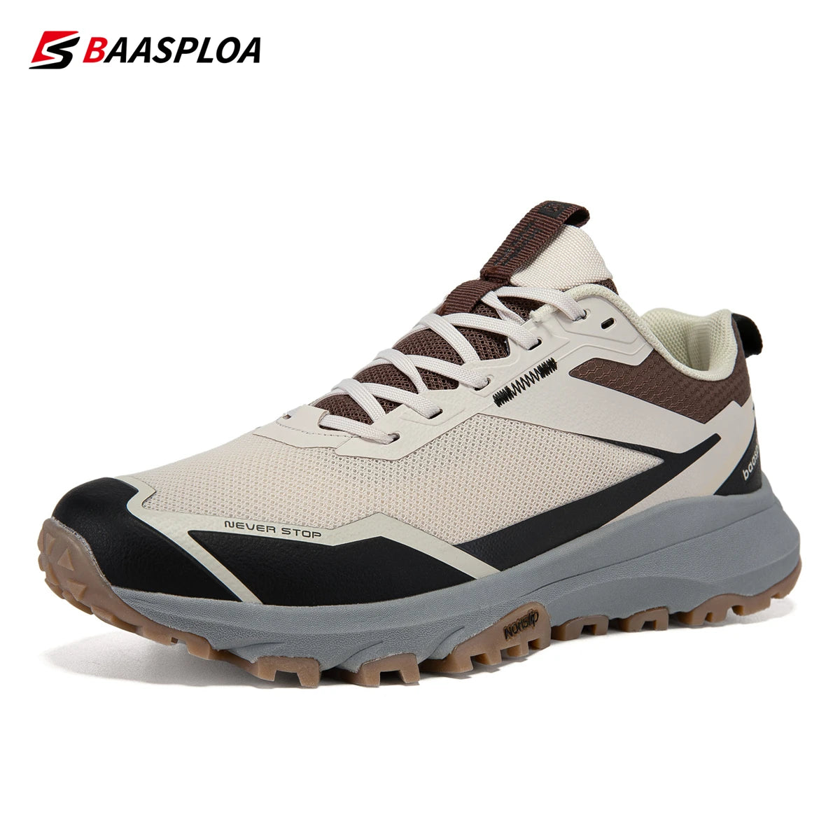 Bassploa Men Hiking Shoes New Fashion Lightweight Outdoor Sneakers Men Walking Shoes Comfort Non-Slip Wear Resistant Outdoor