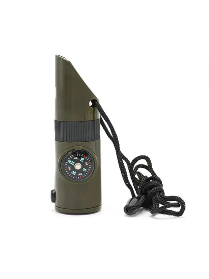 Multi-Function Survival Whistle with Compass & Thermometer, Lightweight for Camping, Hiking & Outdoor Adventures