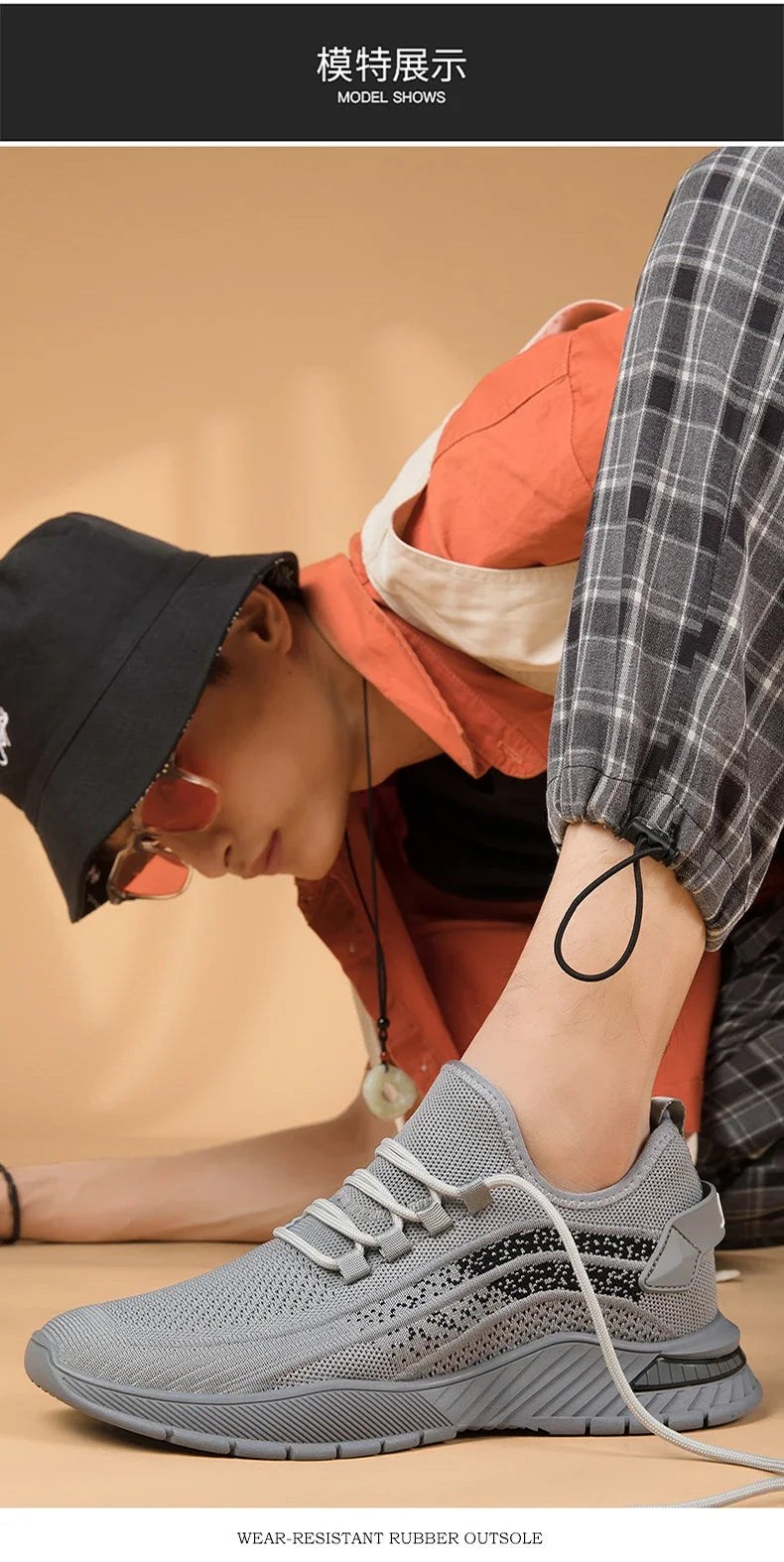 Summer Breathable Comfortable Elevator Sneakers Height Increase Shoes for Men Lift Insoles 7CM Hidden Heels Lift Sports Taller