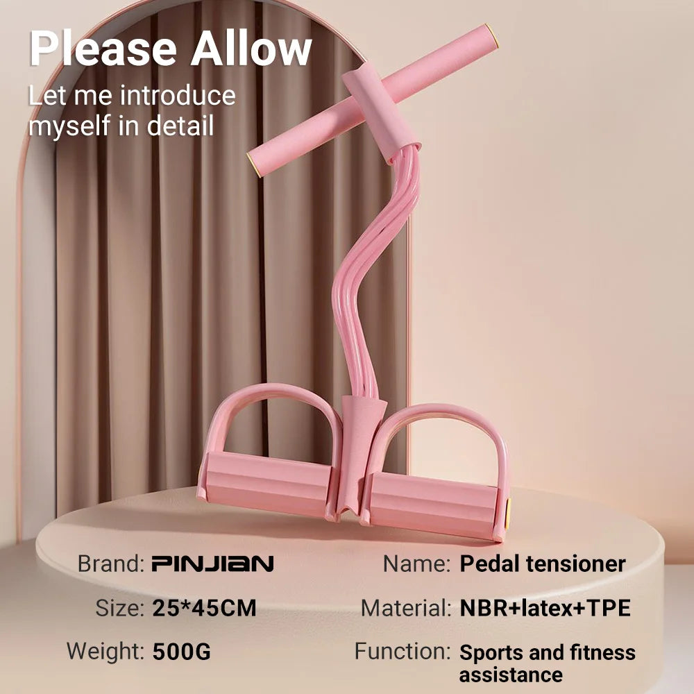 6-Tube Resistance Band Multi Function Tension Rope Fitness Bands 6-Tube Elastic Yoga Pedal Puller For Sports Exercises At Gym