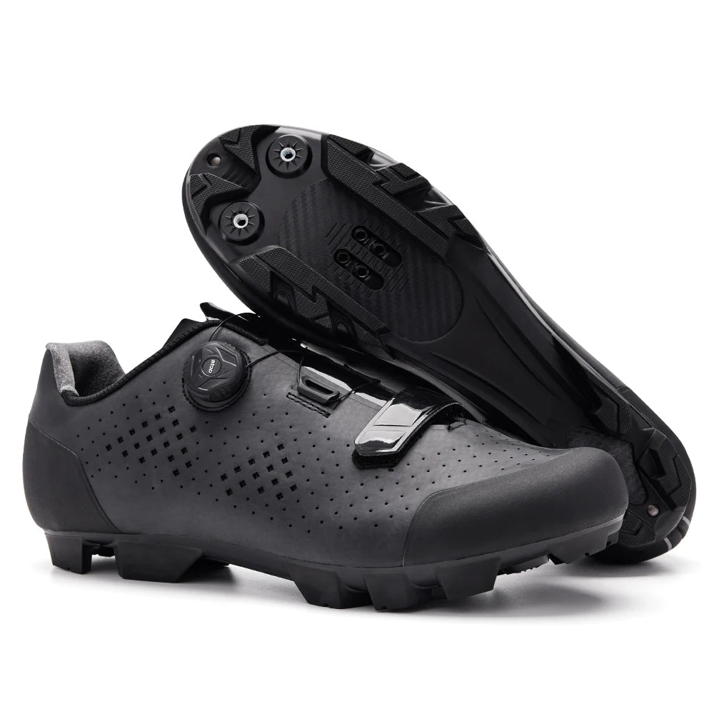 Santic Cycling MTB Shoes Men Professional Mountain Bike Lock MTB Cycling Shoes Accessories Breathable Self-Locking Shoes