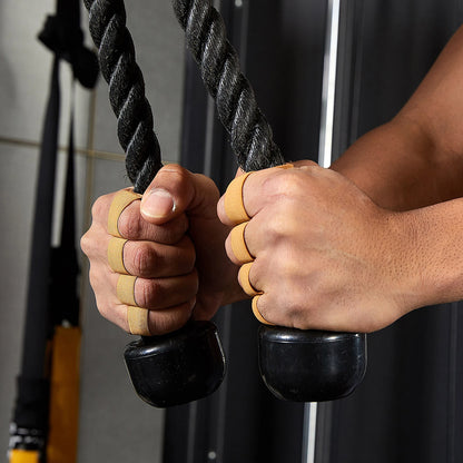 Cowhide weightlifting training gloves with palm protection for men's and women's fitness, gymnastics, grip strength, pull ups, a