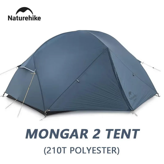 Naturehike Mongar 2 Tent 210T Polyester Camping Hiking Ultralight Waterproof 2 Person Backpacking Tent 3 Season Tent Outdoor