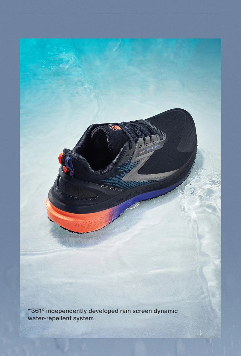 361 Degrees NEW Rainblock 7.0 Anti Splash Rainproof Running Shoes Technology Night Reflective Cushioning Man Sneakers 572342228