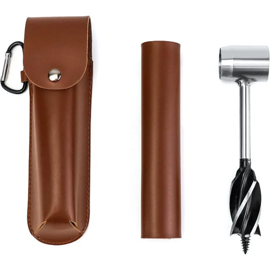 2025 New Hand Drill, Woodworking Hand Drill Manual Survival Drill with Holster for Camping, Bushcraft and Outdoor Backpacking