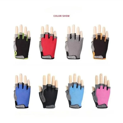 Gym Gloves Fingerless Gloves Anti-Slip Shock-Absorbing Breathable Gloves Sports Gloves for Training Lifting Weight Cycling