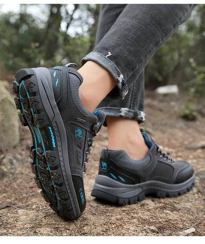 2025 Brand Black Hiking Shoes Men Outdoor Climbing Trekking Sneakers for Men Non-Slip Mountaineering Shoes Man Walking Sneaker