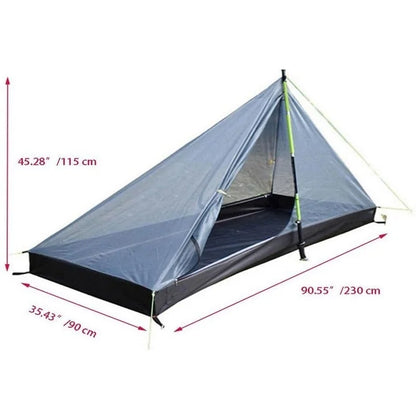 1 Person Hiking Camping Tent Ultralight Rodless Pyramid Tent 4 Season Backpack Tent Outdoor Waterproof Awnings Sun Shlelter Tent