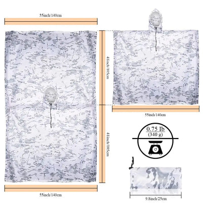 Rain Coat Women Men Simulation Tree Breathable Outdoor Raincoats Poncho Waterproof Rain Hiking Hunting Camp Fishing Gear Cover