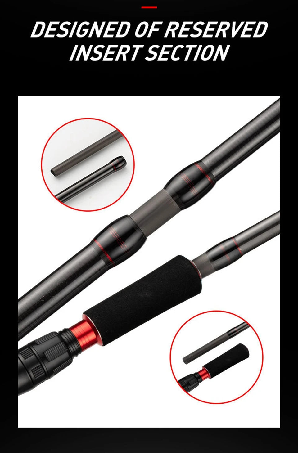 Travel Fishing rod For Big game 2.1m 2.28m SPinning Rod Casting Fishing Rod JerkBait Rod 5 Sections