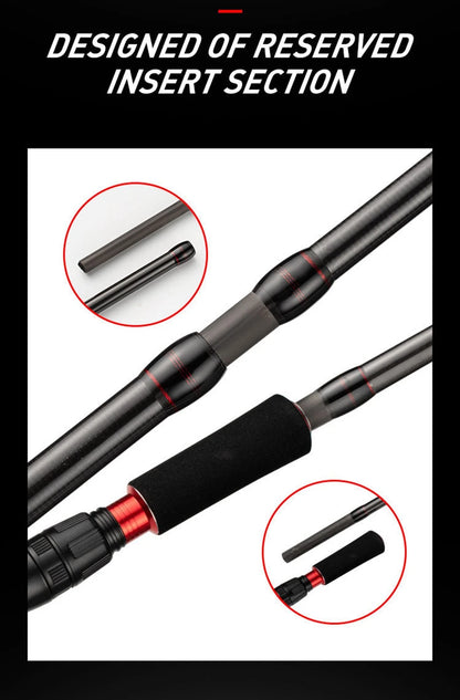 Travel Fishing rod For Big game 2.1m 2.28m SPinning Rod Casting Fishing Rod JerkBait Rod 5 Sections