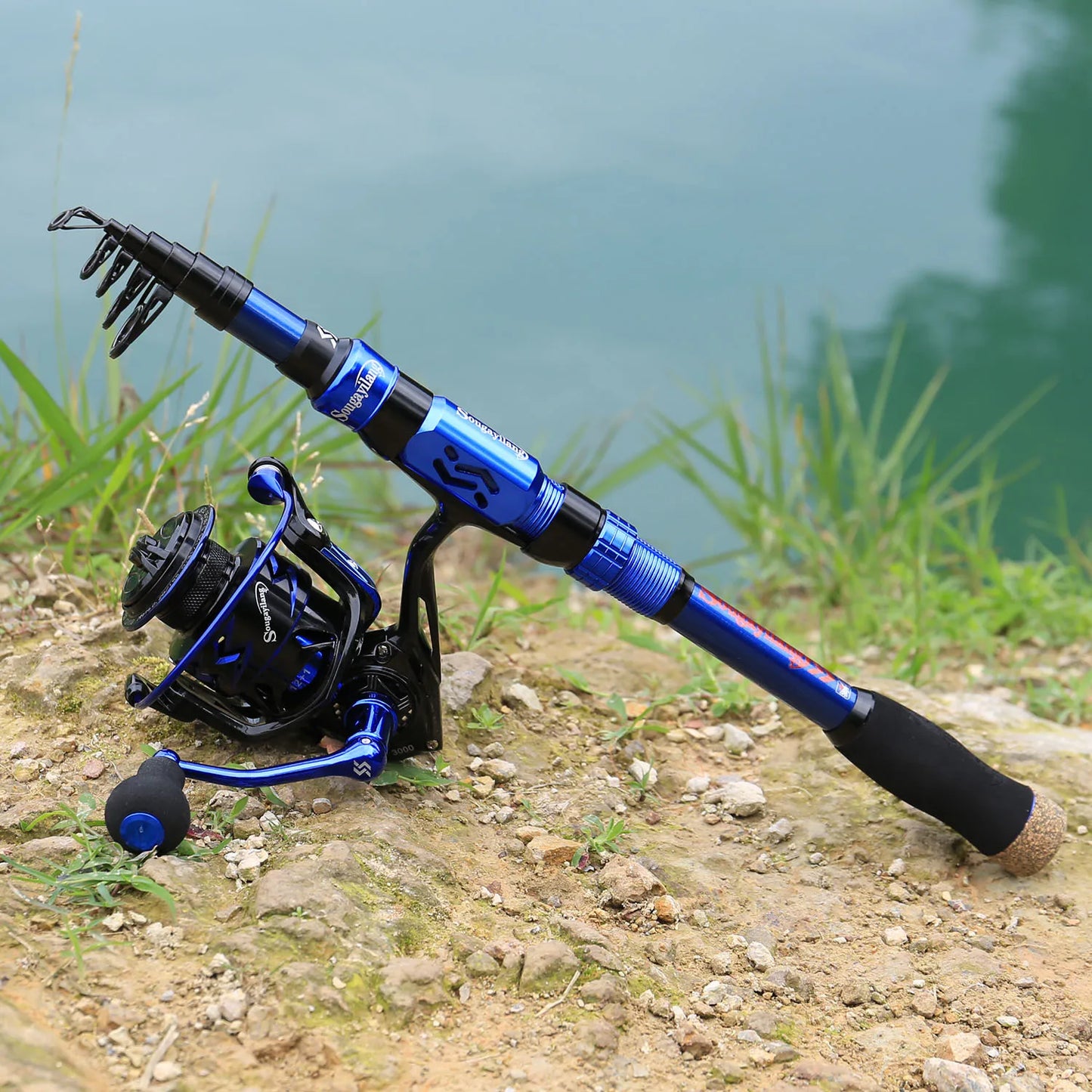 Sougayilang Fishing Rod Reel Combo 1.8-3.0m 24 Ton Carbon Fibre Telescopic Fishing Rod 1000-4000 12+1BB Spinning Reels Set Pesca