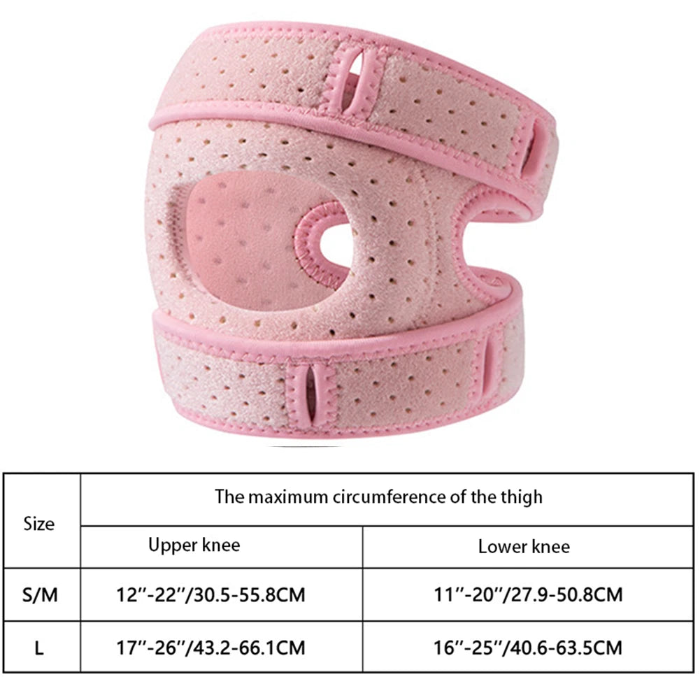 1/2Pcs Kneepad Stabilizer Fitness Knee Pads Adjustable Compression Knee Support Brace Open Patella Support Strap for Workout