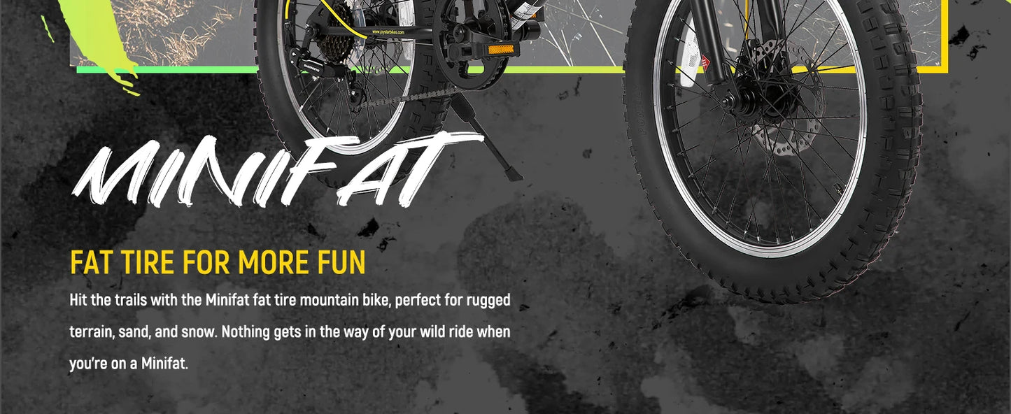 JOYSTAR 20 Inch Mountain Bike for Kids Ages 7-12 Year Old, Fat Tires, 7 Speed Shimano Drivetrain, Disc Brakes, Fat Tire Bicycles