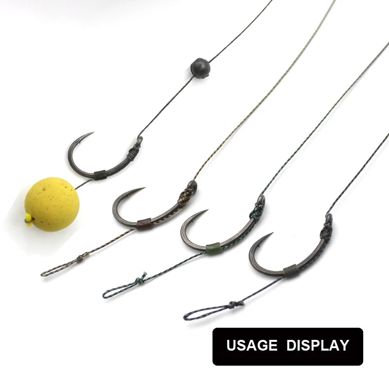  Carp Fishing Line Soft Hooklink Braid Hook Link Uncoated Braided Line For Hair Rig Carp Coarse Method Feeder Fishing Accessori