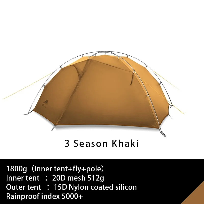 FLAME'S CREED TAIJI 2 15D Nylon Camping Ultralight Tent Outdoor 2 Persons 3/4 Season  Double Layer Camping  Hiking Tents