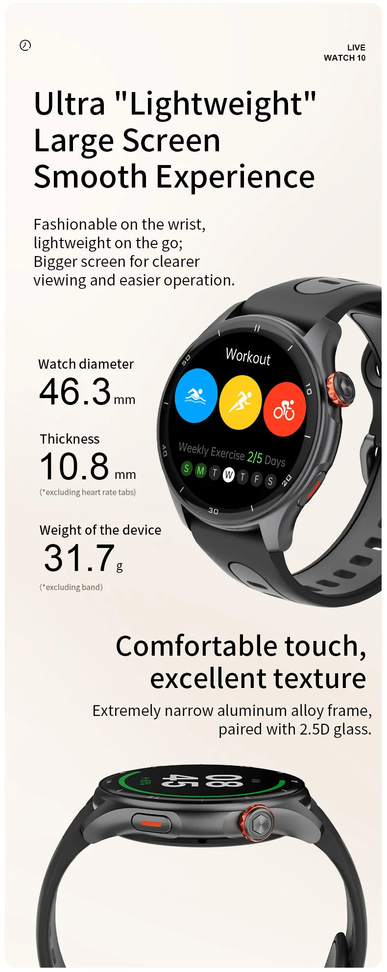 IGPSPORT LW10 Cycling Running Watch Sports GPS Location Route Navigation Calling Heart Rate Monitor AMOLED Screen Fitness Data