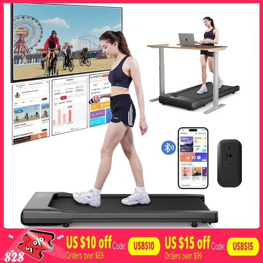 Promoation Walking Treadmill 2.5HP 1-6km/h Speed Anti-Slip Shock Absorption Portable Treadmill for Home Office Exercise Machine