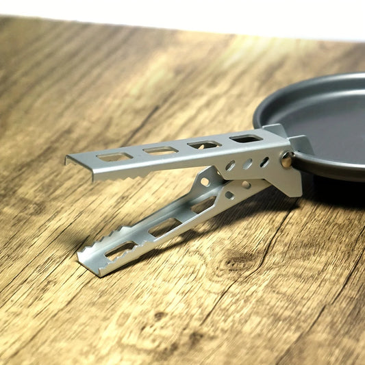1pc Aluminum Alloy Anti-Scalding Pot Clip - Perfect for Camping, Barbecue, Kitchen, and Picnic Tableware!