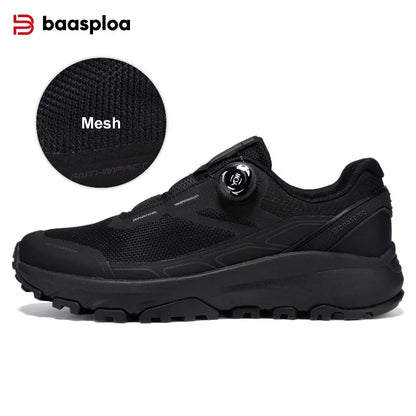 Baasploa Men Hiking Shoes Outdoor Climbing Mesh Breathable Travel Walking Shoes Male Non-Slip Wear Resistant Comfortable Sneaker