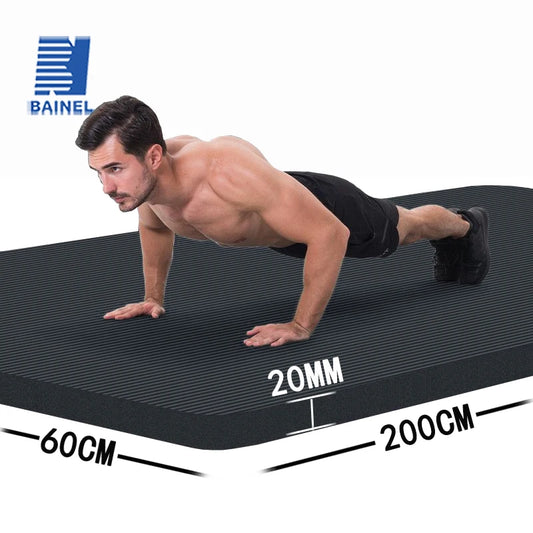 20mm Yoga Mat Extra Long and Thick Men's Specially Made High-quality Fitness Pilates Exercise and Health Fitness Mat