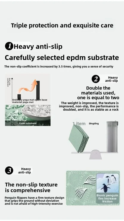 2025 new foldable Yoga Mat Eco Friendly TPE183*61*0.6cm Folding Travel Fitness Exercise Mat Double Sided Non-slip for Yoga