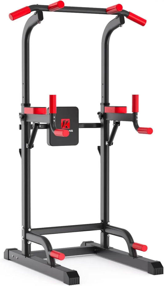 Power Tower Dip Station,Multi-Function Pull Up Adujustable Height Up 85.5" for Home Gym Strength Training Fitness Equipment,400L