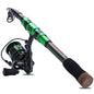Sougayilang Fishing Rod Reel Combo 1.8-3.0m 24 Ton Carbon Fibre Telescopic Fishing Rod 1000-4000 12+1BB Spinning Reels Set Pesca