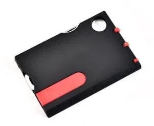 12 In 1 Pocket Credit Card Camping EDC Survival Handy Multifunctional Survival Outdoor Tool Card Knife LED Light Magnifier