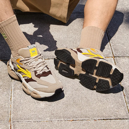 361 Degrees Men Casual Sports Shoes Summer Mesh Breathable Outdoor Comfortable Retro Light Thick-soled Male Sneakers 672436773