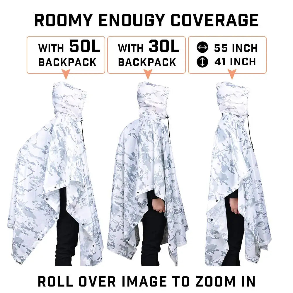 Rain Coat Women Men Simulation Tree Breathable Outdoor Raincoats Poncho Waterproof Rain Hiking Hunting Camp Fishing Gear Cover