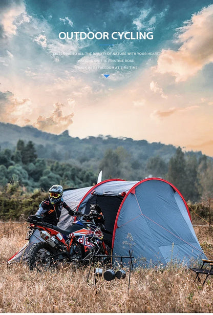 Motorcycle Hiking Tent Outdoor Camping Cloud Tourer Double Layers Motorcycle Storage 2 Man Tent  Ultralight Tent