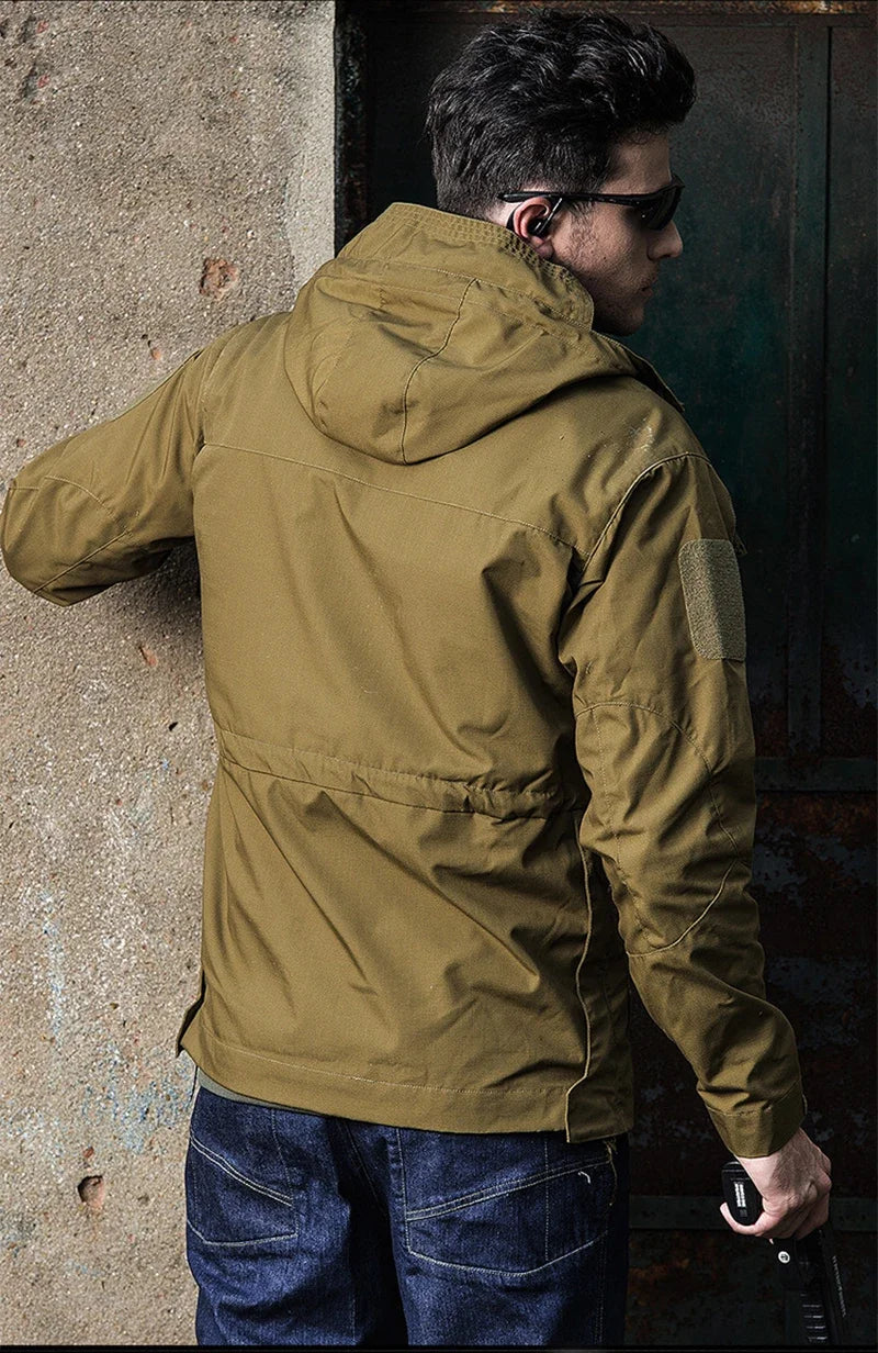 M65 UK Clothes Windproof Hunting Field Jackets Mens Winter/Autumn Waterproof Pilot Train Coat Hoodie Three Colors