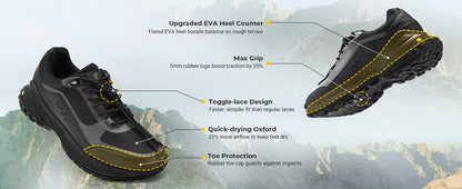 FitVille Men'S Extra Wide Walking Training Shoes Hiking Shoes Lightweight Casual Non-Slip Sports Shoes For Mountaineering