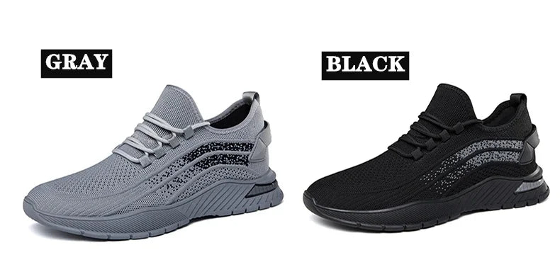 Summer Breathable Comfortable Elevator Sneakers Height Increase Shoes for Men Lift Insoles 7CM Hidden Heels Lift Sports Taller